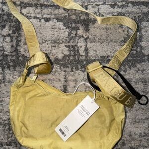 BAGGU Small Crescent Mustard Crossbody Bag